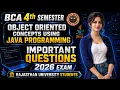 RU BCA 4th Sem Object Oriented Concepts Using Java Programming - Most Important Questions 2026