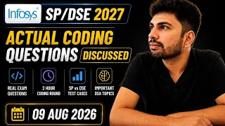Crack Infosys On Campus Drive 2027 Actual Infosys SP DSE Coding Questions Discussed