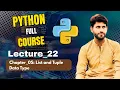 List Data Type Introduction in Python Lecture 22 Python for Beginners