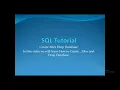 Create alter drop database in SQL