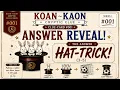 Can You Solve the HAT-TRICK Koan Kaon Clue-Card Reveal