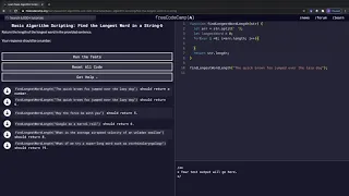 Find the Longest Word in a String freeCodeCamp 4th Challenge Basic Algorithm Scripting
