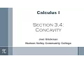 Calculus I Section 3 4 - Concavity