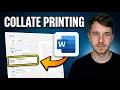 How to Collate Printing in Microsoft Word Complete Guide