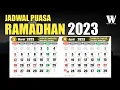 Puasa Ramadhan 2023 jatuh pada Tanggal - Jadwal Puasa Ramadhan 2023 - 1 Ramadhan 1444H