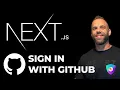 Next JS Authentication - Sign In With Github NextAuth js