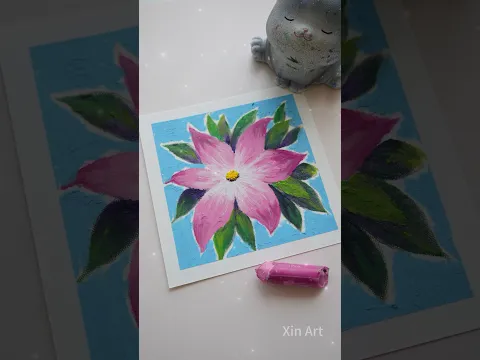 Oil pastel flower #oilpastel #easydrawing #art