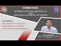 Lecture 42 IIoT Analytics and Data Management Tutorial for R Julia Programming