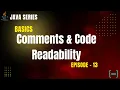 Comments Code Readability in Java Best Practices Java Tutorials - Episode 13 PrepLoop
