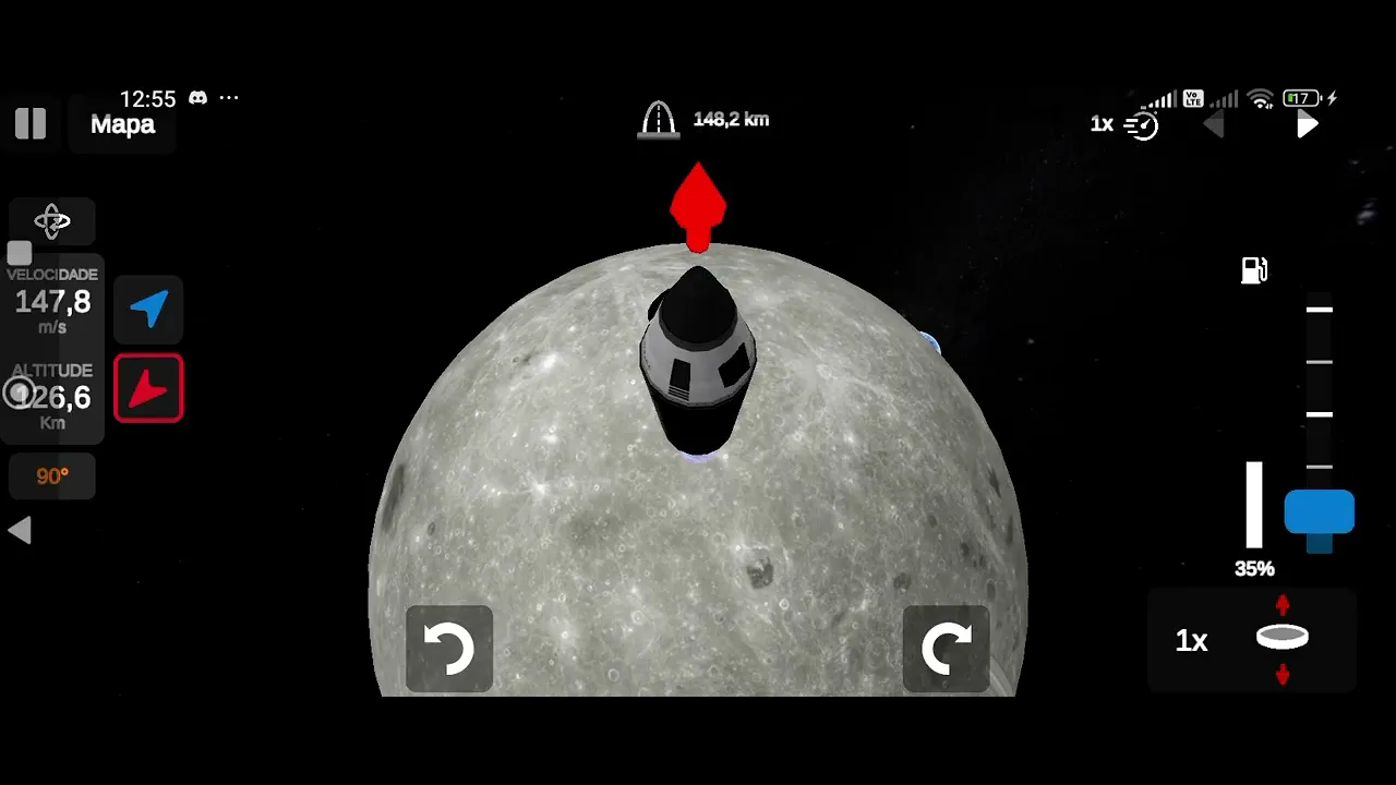 Pousando na lua e voltando pra terra