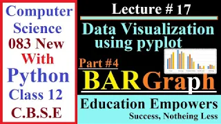 Python Bar chart using pyplot Part 4 Data visualization lecture Class 12 Computer Science