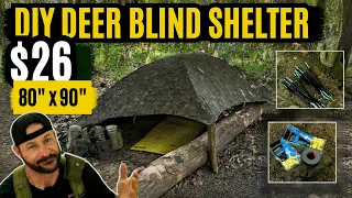 How To Build a DIY 80" x 90" Deer Blind Shelter for $26