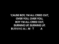 All Cried Out Lyrics - Blonde ft. Alex Newell