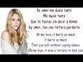 Shakira - La Tortura in English and Spanish
