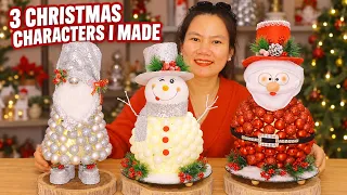 I Made 3 Christmas Characters with Ornaments