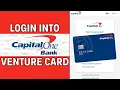 How to Login Into Capital One Venture Card - Full Guide