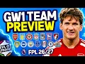 FPL GW1 INITIAL THOUGHTS BEST RANK 437 Fantasy Premier League