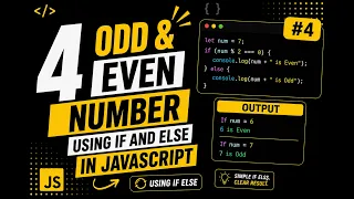 Odd and Even Number in JavaScript using If Else JavaScript Problems