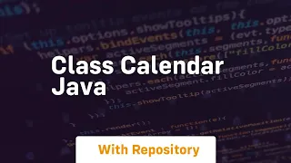 class calendar java
