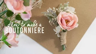 DIY Basic Boutonniere Super Simple