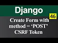 Create Form using Method POST and CSRF Token in Django Hindi