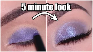 5 Minute Soft Lavender Eyeshadow Tutorial | Hooded Eye Friendly Makeup Look