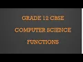 Grade 12 CBSE Computer Science 2023 Functions Tamil English