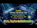 GE3151 PSPP Unit IV Lists Tuples Dictionaries Dictionary in Python Explained with Example