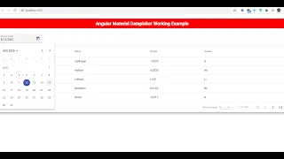 Angular Material Datepicker Working Live Example