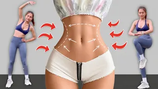 🔥Get a Tiny Waist & Flat Stomach  (30 Min Standing Abs Workout) 🔥 No Jumping, No Squats, No Lunges