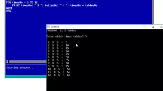 QB64 12 x Tables