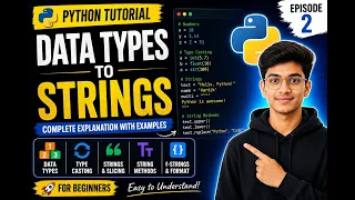 Python Data Types to Strings in One Complete Beginner Tutorial in Hindi Episode 2