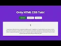 Only HTML CSS tab with HTML CSS HTML CSS Tab raselcoder