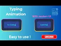 Typing Text Animation Modern UI Effect Using HTML CSS JavaScript Easy Beginner Project
