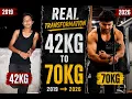 7-Year Natural Body Transformation 42KG to 70KG Fit Office Guy
