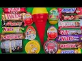 Lagu ASMR Most Popular Candys / some lots of colorful rainbow lollipop candy / unpacking chocolate eat