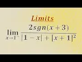 Limits involving Signum function absolute value function and Greatest Integer function