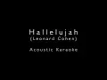 Download Lagu Hallelujah - Acoustic Karaoke (with Lyrics)