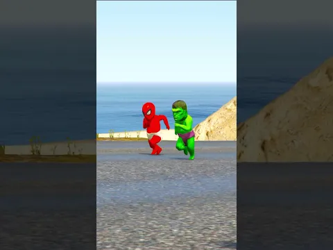 SPIDER HIS HULK LITTLE SPIDER HULK | GTA V | #shorts #543