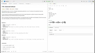 Leetcode problem 735 Asteroid Collision