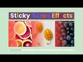 Sticky Image Scroll Effect Using HTML CSS For Website Design - Latest Scroll Effect