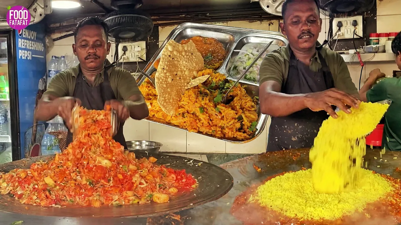 Master of Street Style Tawa Pulav    Bulk Making of Masala Tawa Pulao in Mumbai 