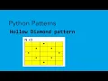 1 Print Hollow Diamond Pattern Using Star Symbol Python