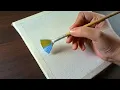 Easy Way to Paint a Autumn Forest by Water Acrylic Landscape Tutorial DEMO