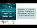 Thick description in qualitative research
