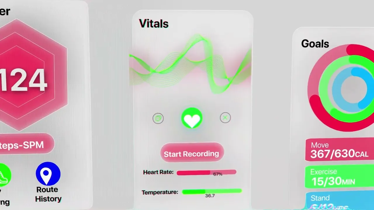 Apple fitness 3D Motion graphics