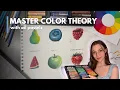 How to MASTER color theory with oil pastels easy beginner tutorial fruit drawings