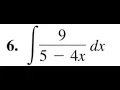 indefinite integral of 9 5 - 4x dx