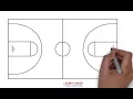How To Draw a Basketball Court Step By Step Easy
