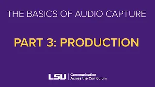 Basics Of Capturing Audio Part 3 